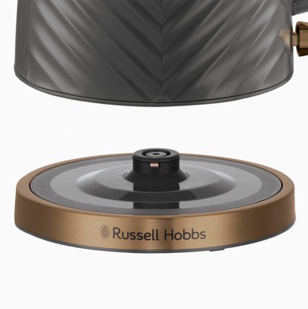 Russell Hobbs Groove Grey Cordless 1.7L 3000W Kettle - Image 6