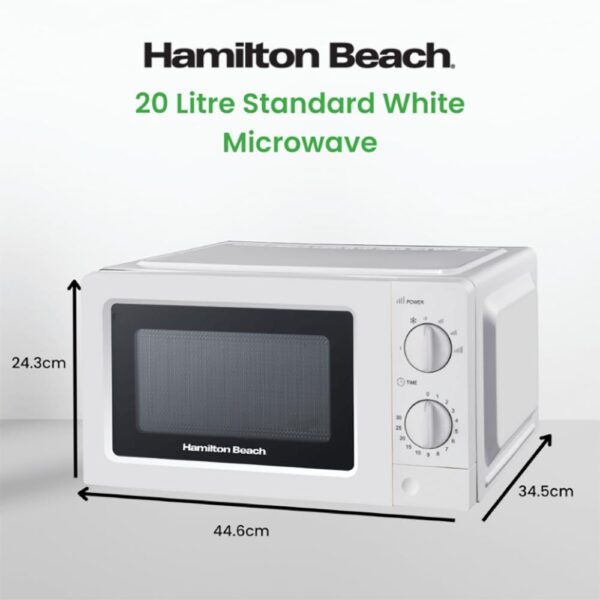 Hamilton Beach Microwave 700W 20 Litre White HB70T20W - Image 2
