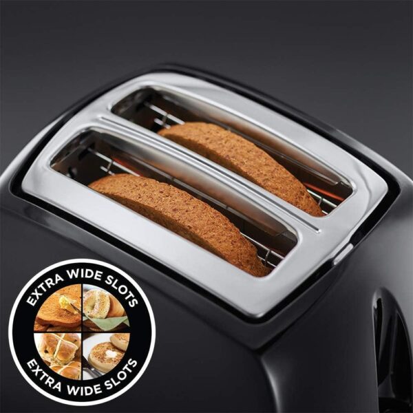 Russell Hobbs Textures 2-Slice Toaster 850 W, Black 21641 - Image 2