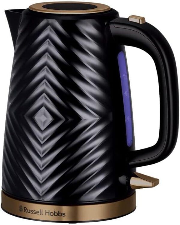 Russell Hobbs 26380 Groove Electric Textured Cordless Kettle 1.7 Ltr, 3000 W, Black