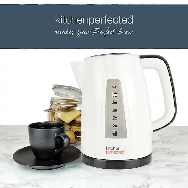 KitchenPerfected Eco-Friendly 3Kw Fast Boil Cordless Kettle - Cream - Image 2