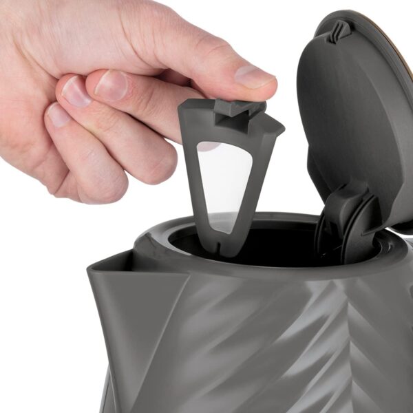 Russell Hobbs Groove Grey Cordless 1.7L 3000W Kettle - Image 4