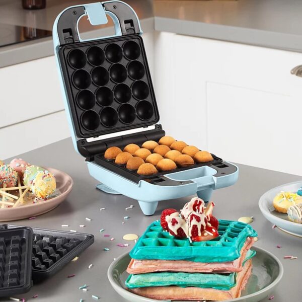 Giles & Posner 3 In 1 Treat Maker Waffle Doughnuts Blue - Image 2