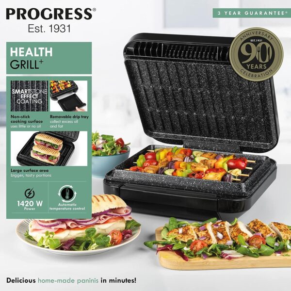 Progress Smartstone Non-Stick Health Grill+ and Panini Press - Image 3